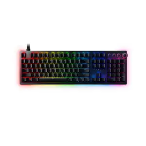 Teclado Gamer Óptico Razer Huntsman V2 Chroma Switch Linear Red Com Apoio de Pulso Teclado Gamer Óptico Razer Huntsman V2 Chroma Switch Linear Red Com Apoio de Pulso
