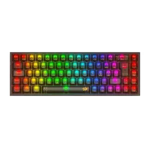 Teclado Gamer Mecânico Redragon Castor Pro RGB Sem Fio Switch Crystal Clear Black Teclado Gamer Mecânico Redragon Castor Pro RGB Sem Fio Switch Crystal Clear Black
