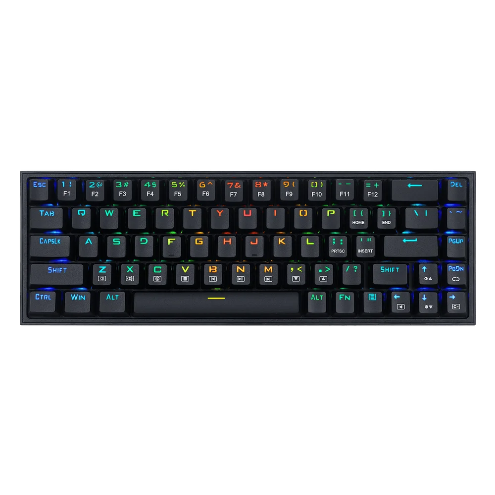 Teclado Mecânico Redragon Castor Gamer RGB Switch Blue ABNT2 Preto K631