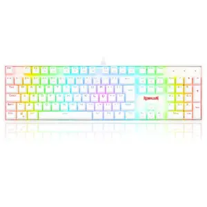 Teclado Gamer Mecânico Redragon Mitra RGB Branco ABNT2 K551W-RGB-PT Teclado Gamer Mecânico Redragon Mitra RGB Branco ABNT2 K551W-RGB-PT