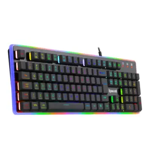 Teclado Gamer Membrana Redragon Dyaus 2 RGB 11 Teclas Multimídia ABNT2 Preto K509RGB Teclado Gamer Membrana Redragon Dyaus 2 RGB 11 Teclas Multimídia ABNT2 Preto K509RGB