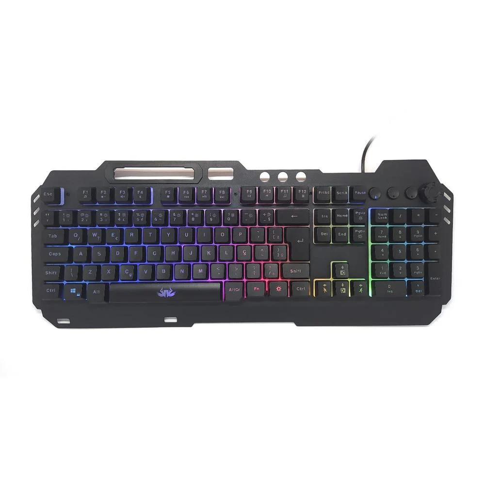 Teclado Gamer Knup RGB Com Apoio KP-TE105