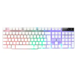 Teclado Gamer Semi-Mecânico Rise Mode G1 Full RGB Rainbow Branco RM-TG-01-FW Teclado Gamer Semi-Mecânico Rise Mode G1 Full RGB Rainbow Branco RM-TG-01-FW