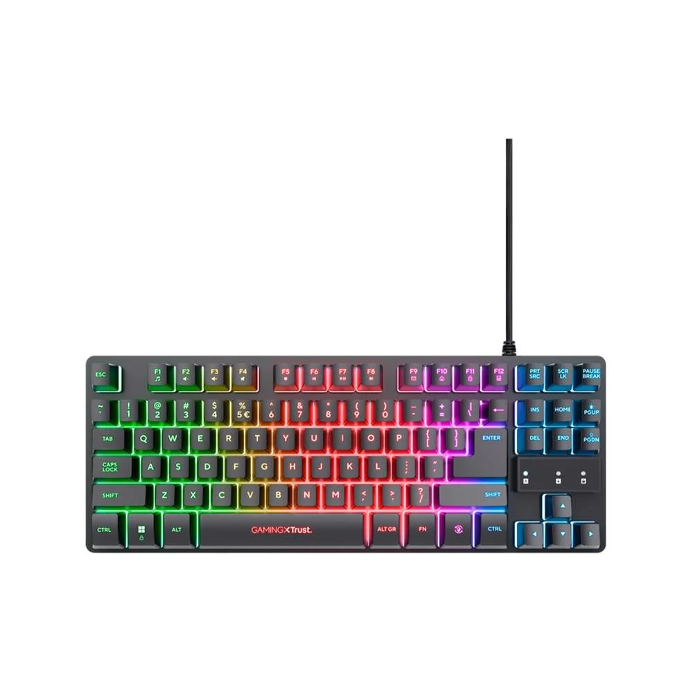 Teclado Gamer Trust GXT 833 Thado RGB Layout US Preto 23698