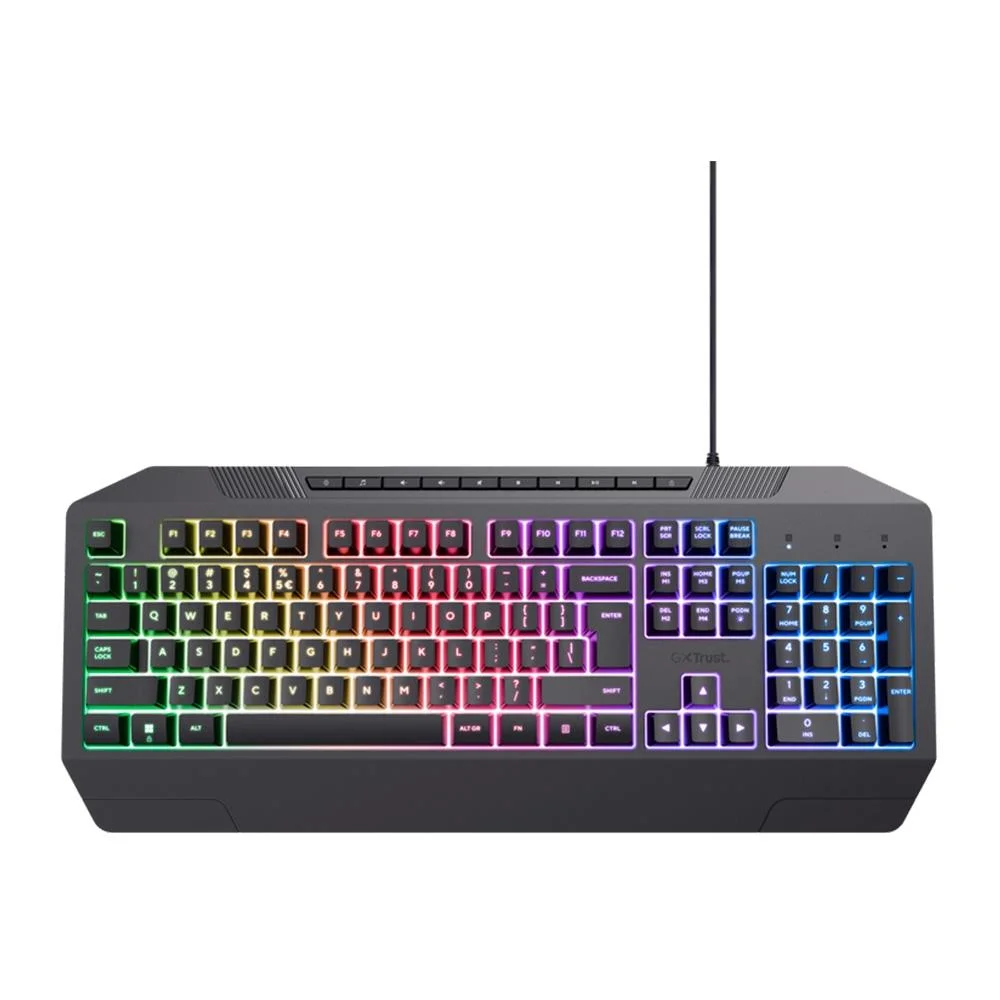 Teclado Gamer Trust GXT 836 Evocx Layout US Preto 24722