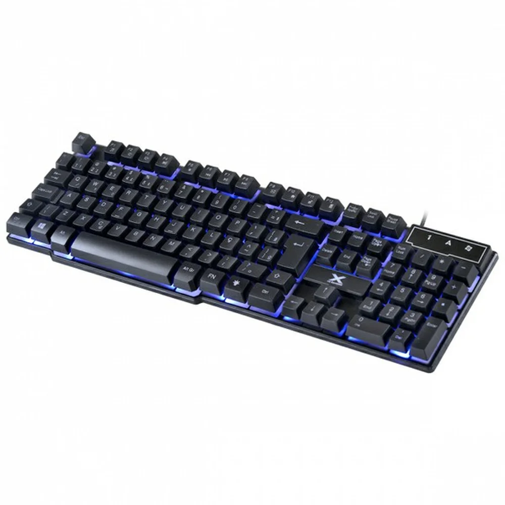 Teclado Gamer Vinik VX Hydra LED Azul ABNT2 Preto GT700