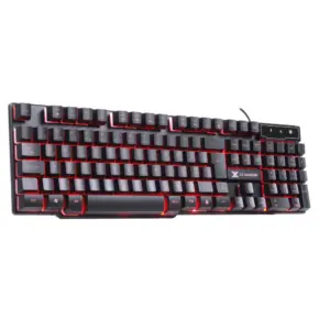 Teclado Gamer Vinik VX Hydra LED Vermelho ABNT2 Preto GT702