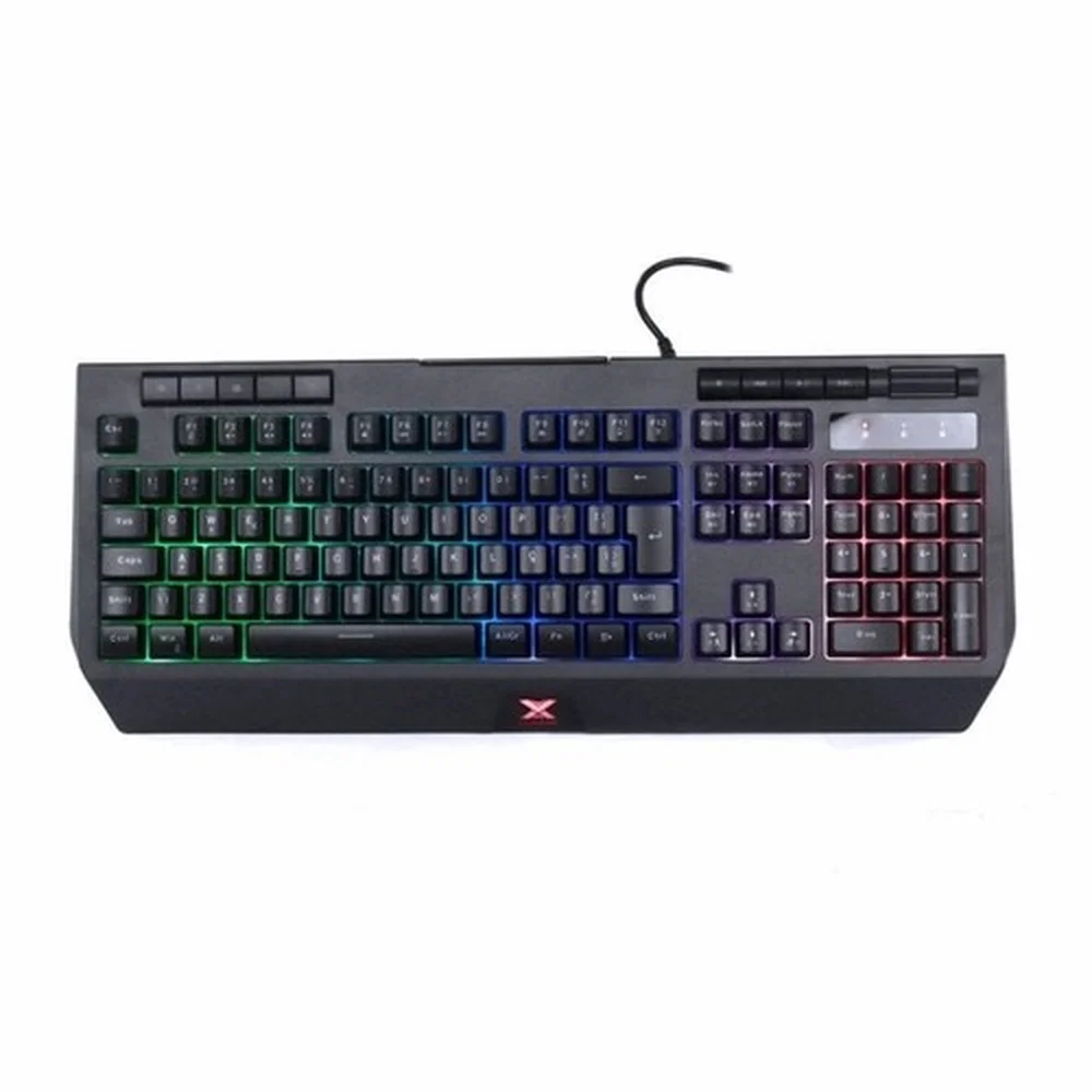 Teclado Gamer VX Gaming Protector LED 7 Cores Multimídia ABNT2 GT800