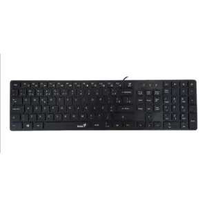 Teclado Genius Slimstar 126 Preto USB Tecla Chocolate Slim Sem Borda F1-F2 Customizável