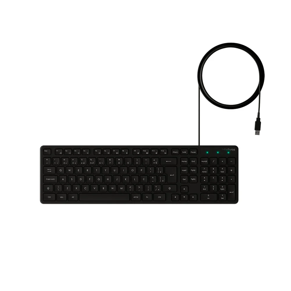 Teclado Intelbras Com Fio USB Preto ABNT2 TCI10