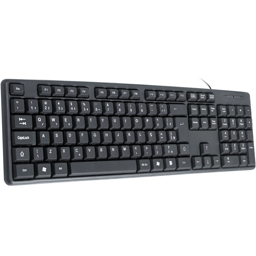 Teclado K-mex Preto S/ Logo ABNT2 KB-3728U