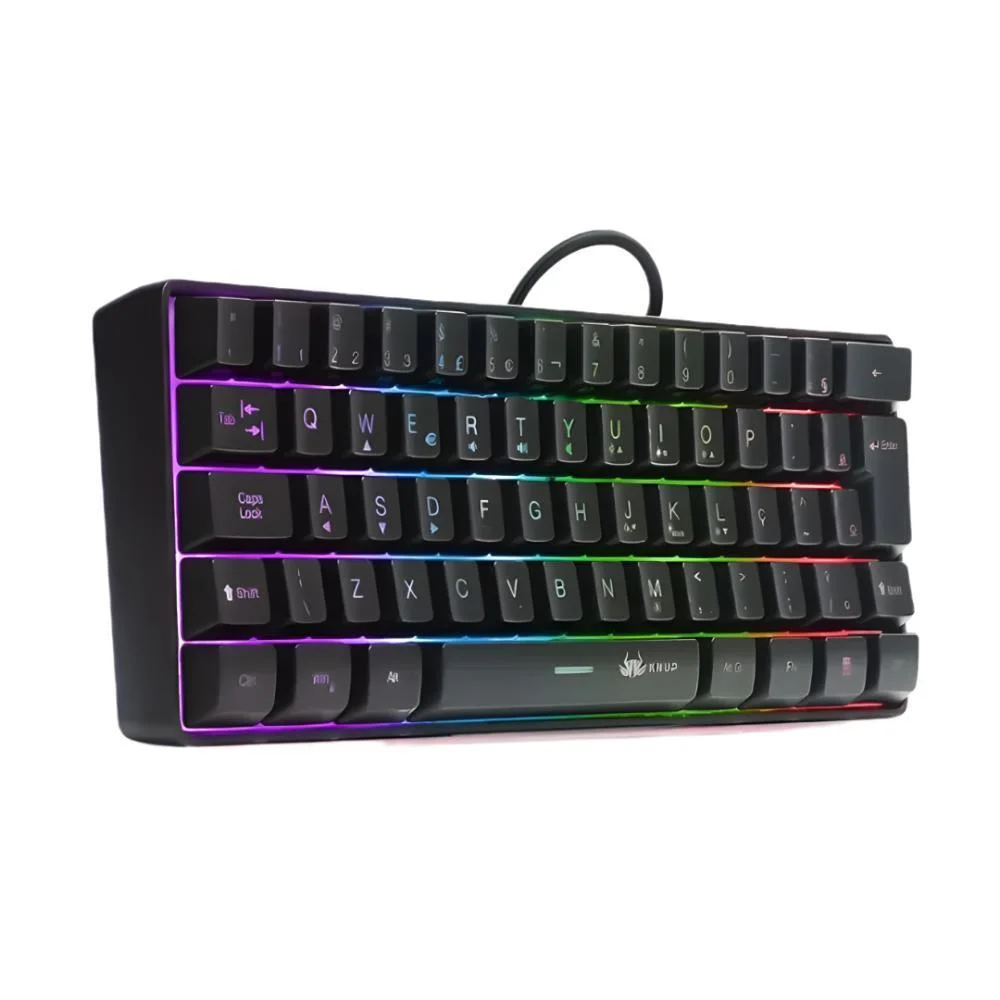 Teclado Gamer Mecânico Knup Iluminação Programável RGB