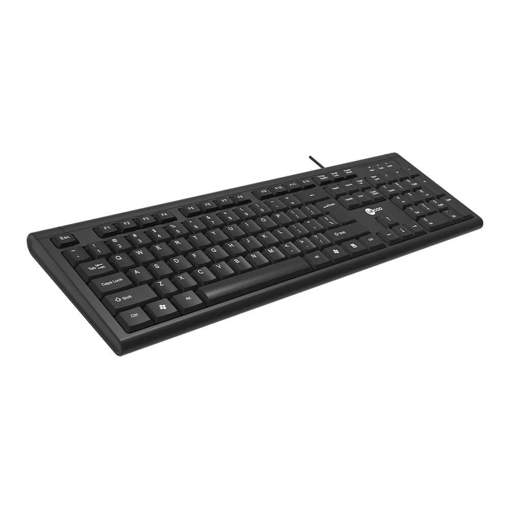 Teclado Lecoo USB ABNT2 Preto KB10