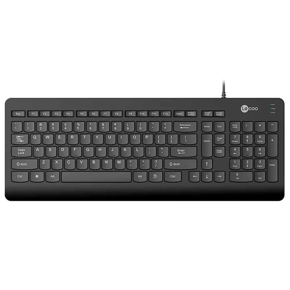 Teclado Lecoo USB ABNT2 Preto KB103