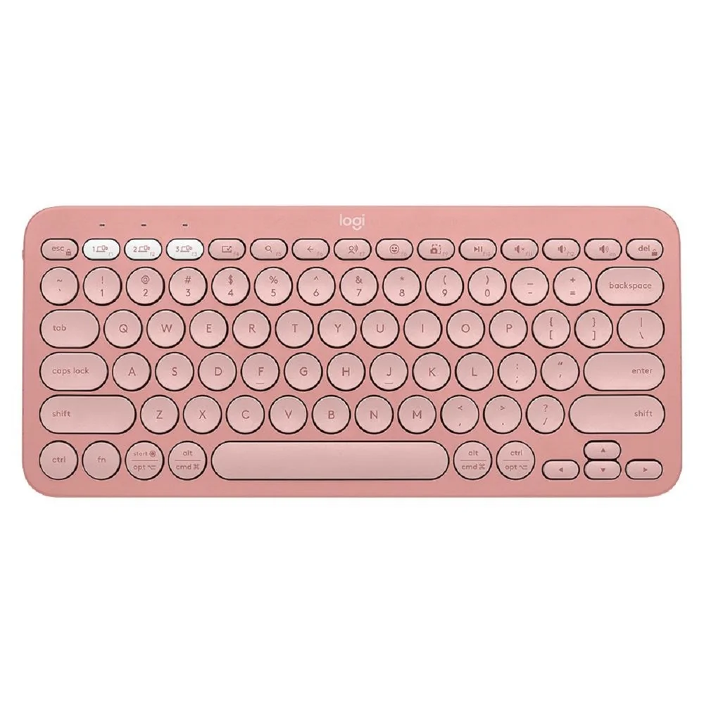 Teclado Sem Fio Logitech Pebble Keys 2 K380s Rosé