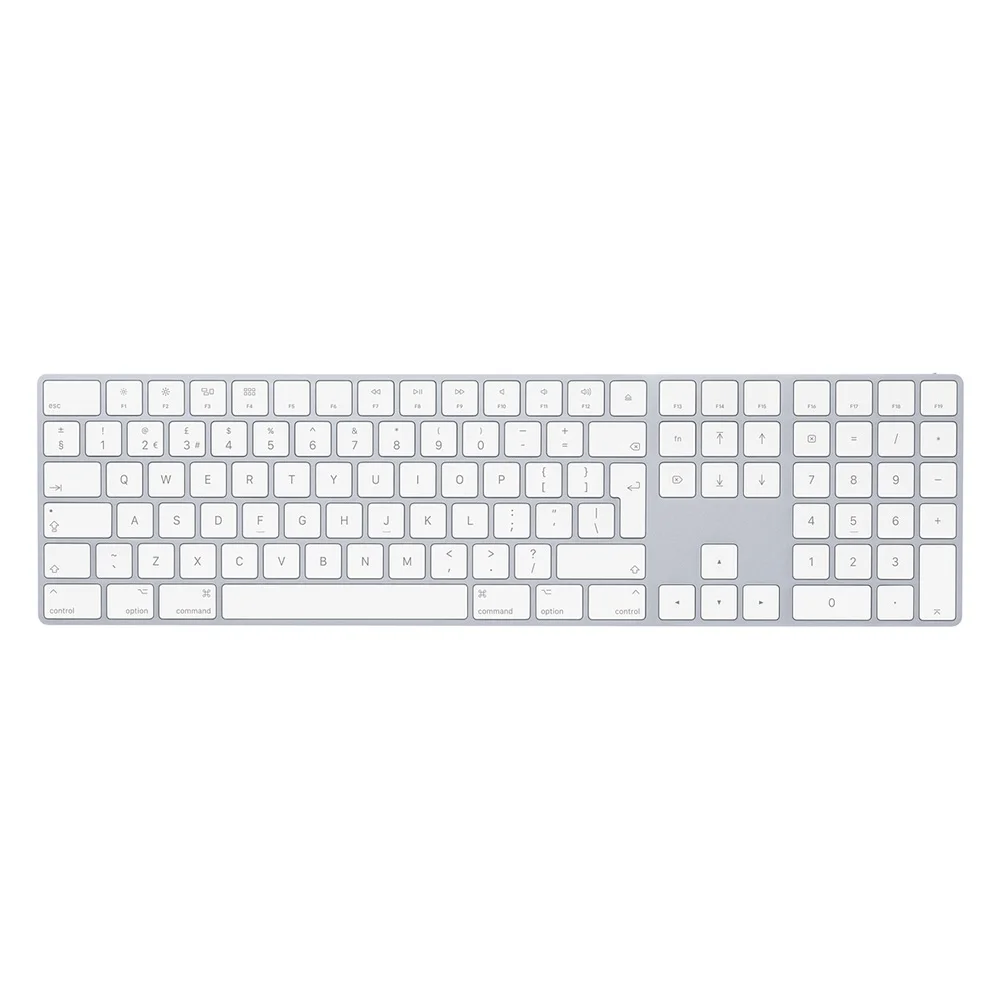 Teclado Sem Fio Apple Magic Keyboard com Teclado Numérico Layout US Prata MXCJ3BZ/A