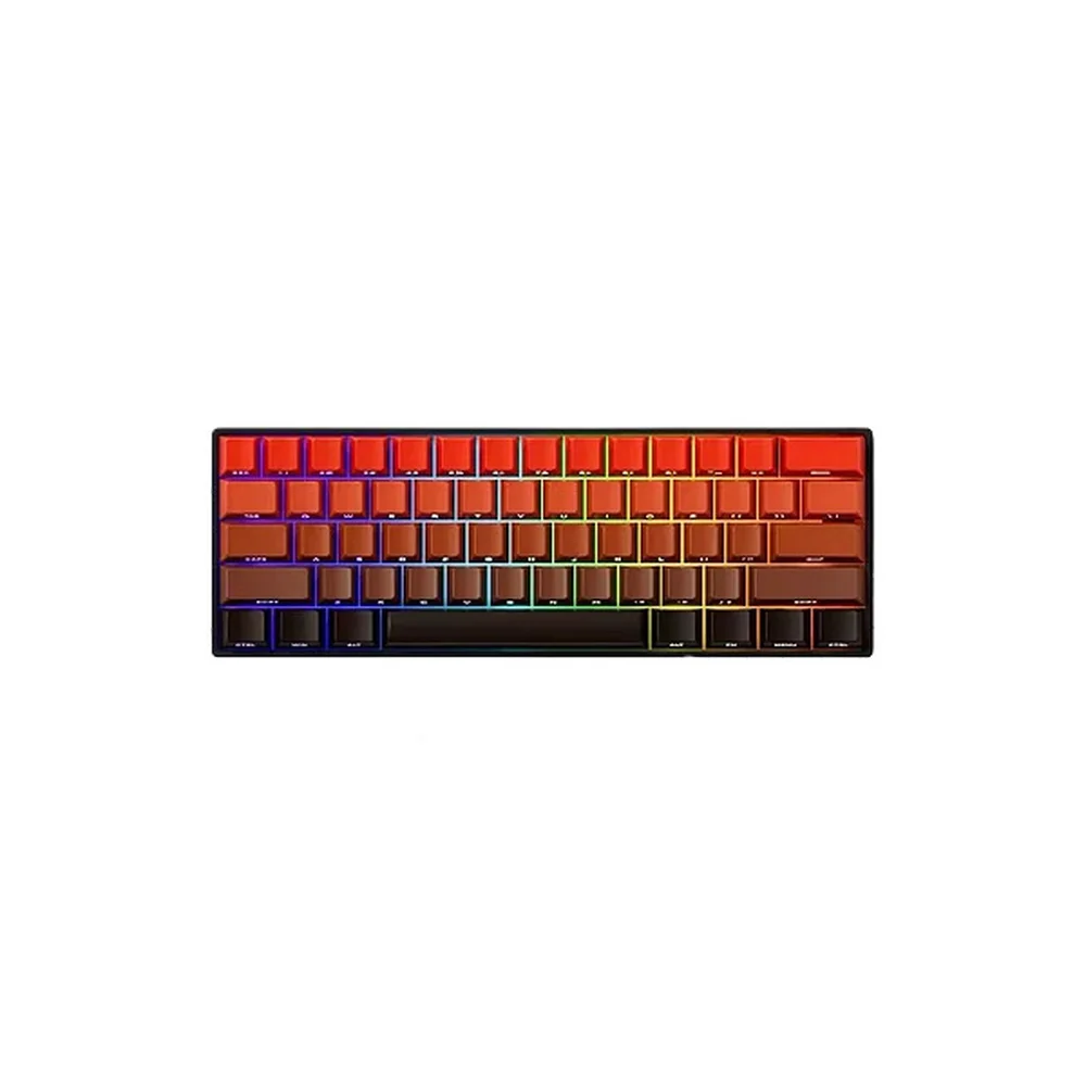 Teclado Gamer Magnético Akko Monsgeek Fun60 Max Tri-Mode Preto/Vermelho