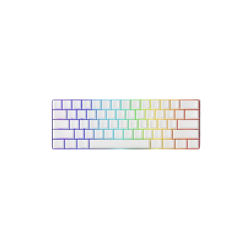 Teclado Gamer Magnético Akko Monsgeek Fun60 Max Tri-Mode Branco