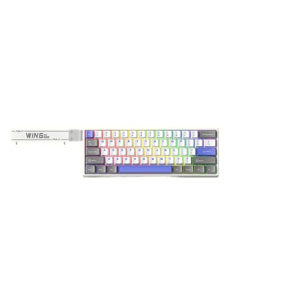 Teclado Gamer Magnético Aula Win60HE 8000Hz Cinza