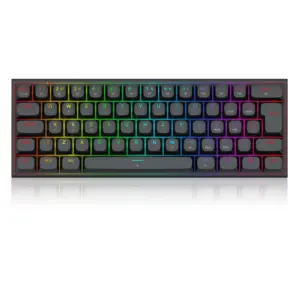 Teclado Gamer Magnético Redragon Fidd 60% RGB 8kHz Switch Pink Linear Preto K683BW-RGB Teclado Gamer Magnético Redragon Fidd 60% RGB 8kHz Switch Pink Linear Preto K683BW-RGB