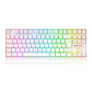 Teclado Gamer Magnético Redragon Kumara Pro RGB Anti-Ghosting Switch Brown ABNT2 Branco K552W-RGB-PRO (PT-BROWN) Teclado Gamer Magnético Redragon Kumara Pro RGB Anti-Ghosting Switch Brown ABNT2 Branco K552W-RGB-PRO (PT-BROWN)