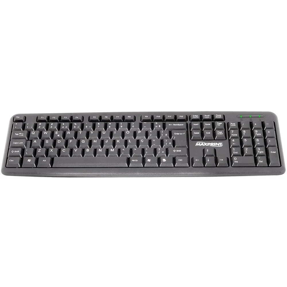 Teclado Maxprint Basic USB Cabo 1.5m Preto 608145