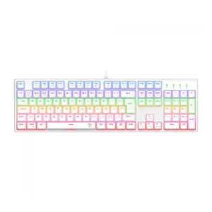 Teclado Gamer Mecânico T-Dagger Rebel Rainbow Switch Brown Branco T-TGK328W-BR Teclado Gamer Mecânico T-Dagger Rebel Rainbow Switch Brown Branco T-TGK328W-BR