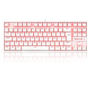 Teclado Gamer Mecânico Redragon Kumara Lunar White RGB Switch Blue Com Fio K552W-RGB Teclado Gamer Mecânico Redragon Kumara Lunar White RGB Switch Blue Com Fio K552W-RGB