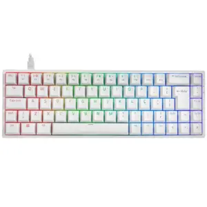Teclado Gamer Mecânico Akko 3068S Switch Blue Branco Teclado Gamer Mecânico Akko 3068S Switch Blue Branco