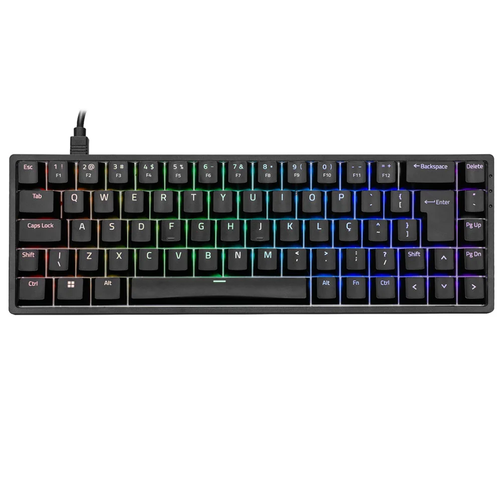 Teclado Gamer Mecânico Akko 3068S Switch Orange Preto