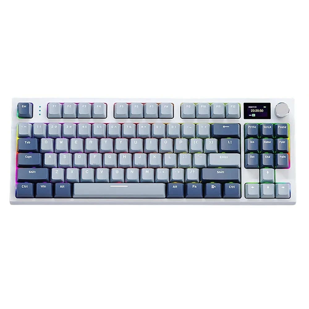 Teclado Mecânico Attack Shark K86 RGB Bluetooth USB Azul