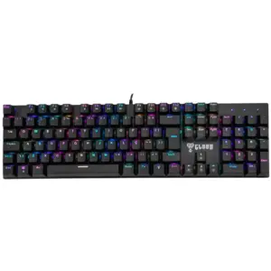 Teclado Mecânico Clanm King Gamer Switch Red 100% 18 Modos LED RGB com Teclado Numérico