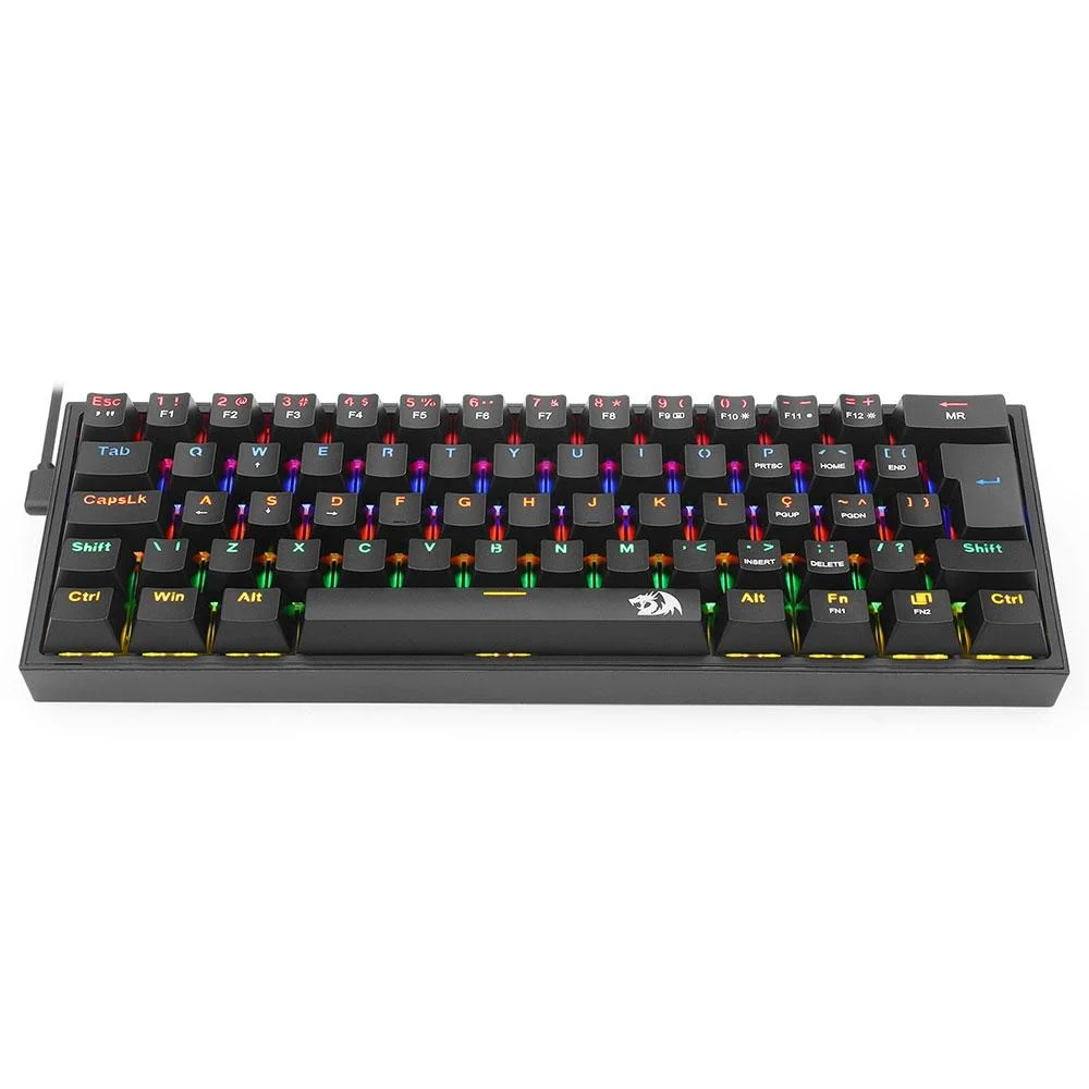 Teclado Mecânico Redragon Fizz Switch Azul Preto K617-R-B