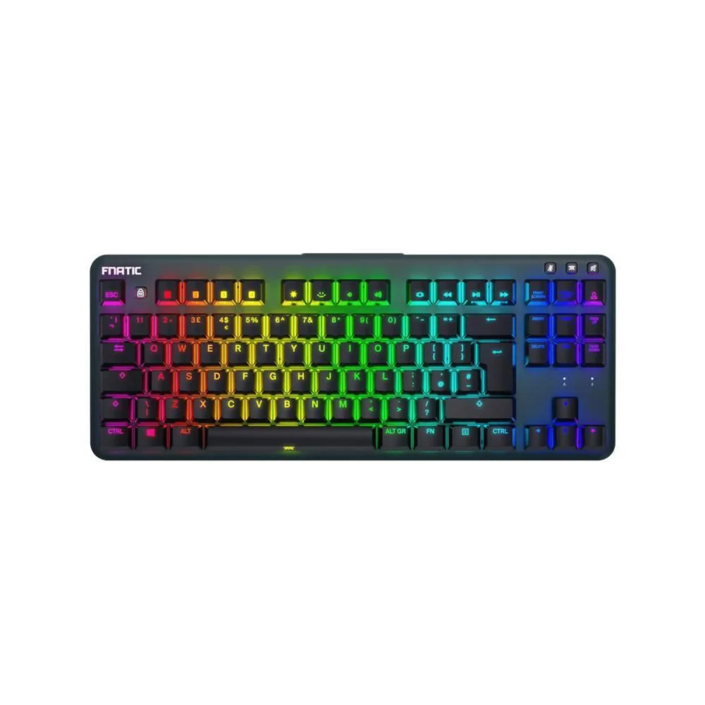 Teclado Gamer Mecânico Fnatic Mini Streak Speed TKL RGB Preto