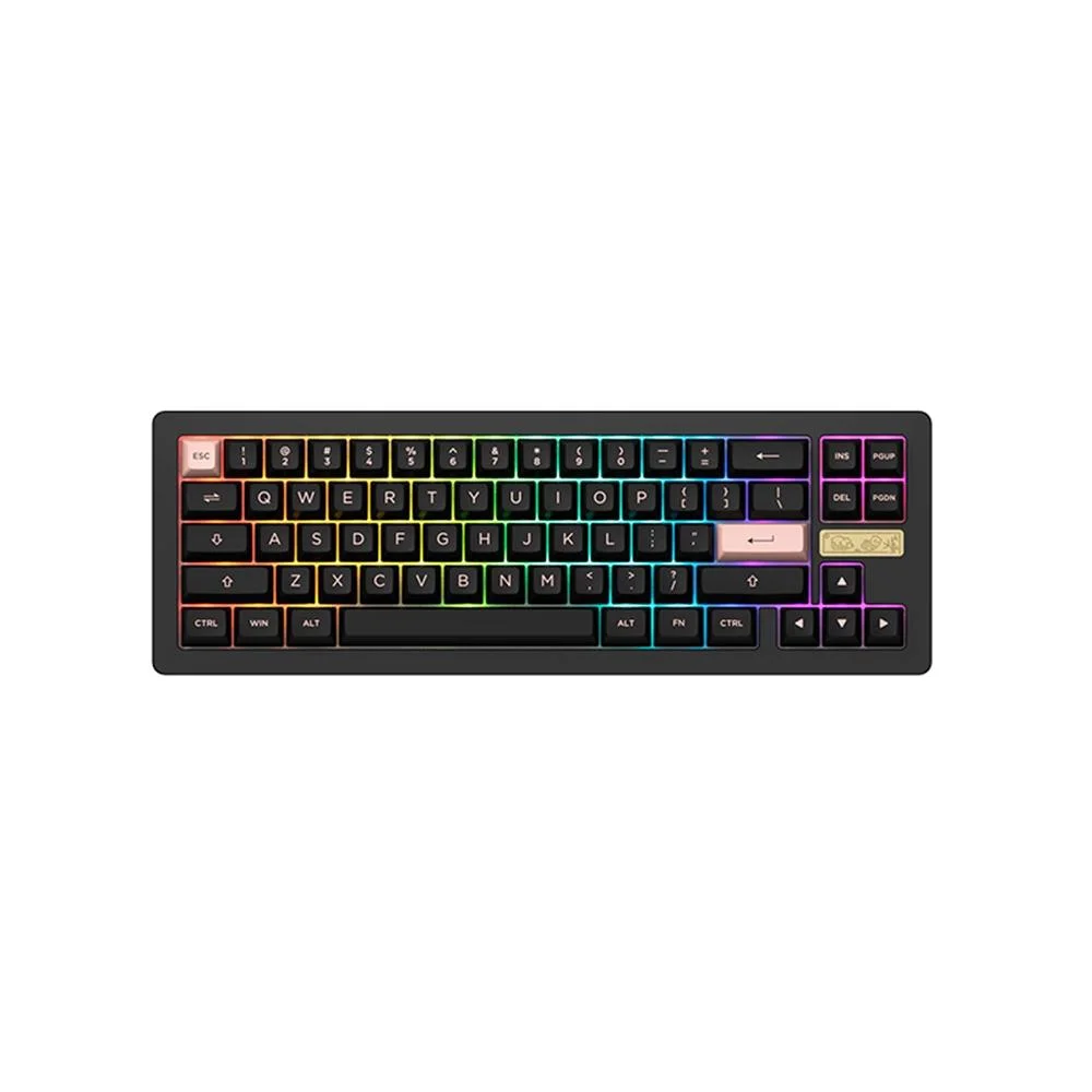 Teclado Gamer Mecânico Akko ACR Pro 68-S RGB Switch Akko Crystal ANSI Branco 6925758620765