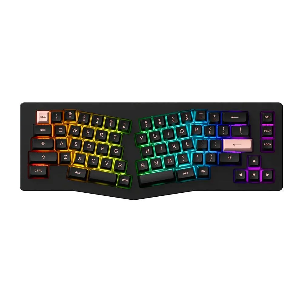 Teclado Gamer Mecânico Akko ACR Pro Alice Plus 65% Switch Crystal ANSI Preto