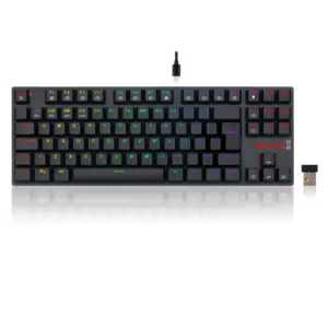 Teclado Gamer Mecânico Redragon APS Pro Low-Profile RGB Sem Fio Switch Brown Preto K607P-KBS Teclado Gamer Mecânico Redragon APS Pro Low-Profile RGB Sem Fio Switch Brown Preto K607P-KBS