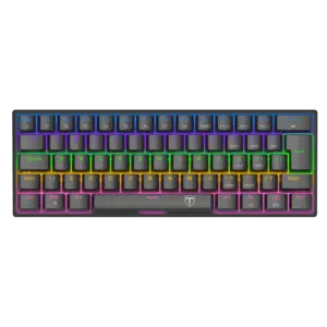 Teclado Gamer Mecânico T-Dagger Arena Rainbow Switch Brown ABNT2 Preto T-TGK321-BR Teclado Gamer Mecânico T-Dagger Arena Rainbow Switch Brown ABNT2 Preto T-TGK321-BR