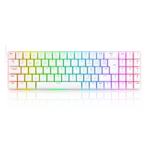 Teclado Gamer Mecânico Redragon Ashe RGB Switch Red Branco Teclado Gamer Mecânico Redragon Ashe RGB Switch Red Branco