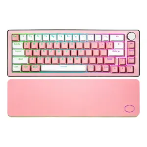 Teclado Gamer Mecânico Cooler Master CK721 Sakura Edition 65% RGB Bluetooth Switch Red Rosa CK-721-SKTR2-US Teclado Gamer Mecânico Cooler Master CK721 Sakura Edition 65% RGB Bluetooth Switch Red Rosa CK-721-SKTR2-US