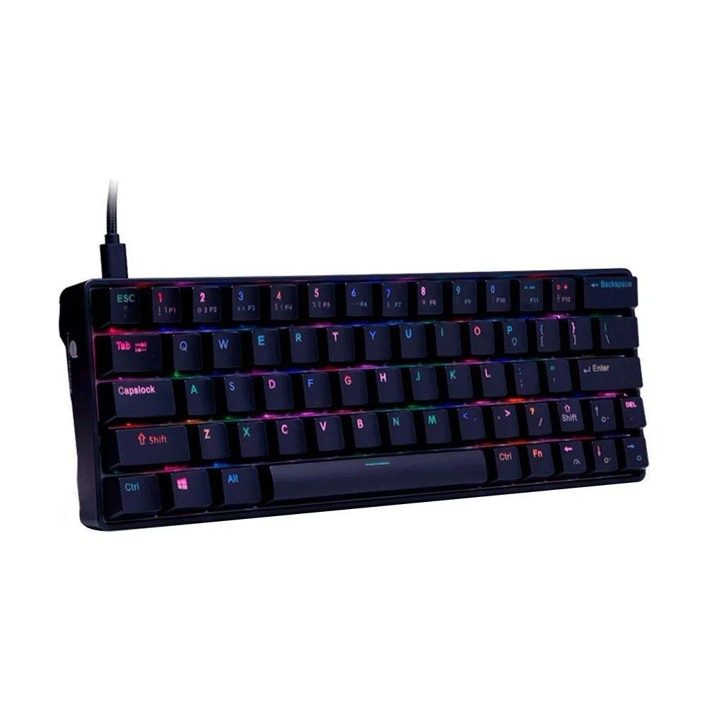 Teclado Gamer Mecânico Dazz MK-60 RGB Switch Blue Layout US