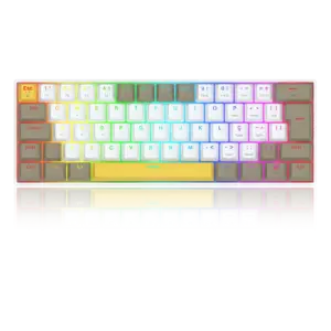 Teclado Gamer Mecânico Redragon Draconic Pro RGB Switch Brown Branco/Cinza/Amarelo K530-YL-WT-GY Teclado Gamer Mecânico Redragon Draconic Pro RGB Switch Brown Branco/Cinza/Amarelo K530-YL-WT-GY