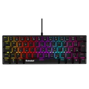 Teclado Gamer Mecânico Evolut Cypher RGB Switch Brown ABNT2 EG223 Teclado Gamer Mecânico Evolut Cypher RGB Switch Brown ABNT2 EG223