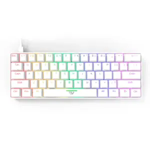 Teclado Gamer Mecânico Evzen Elite NinexT Panzer Mini Branco Teclado Gamer Mecânico Evzen Elite NinexT Panzer Mini Branco