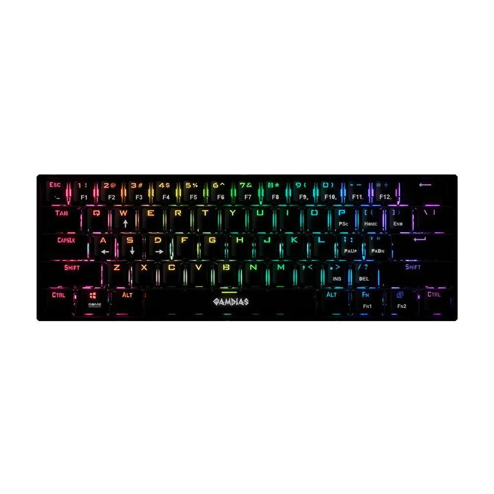 Teclado Gamer Mecânico Gamdias Hermes E3 RGB Switch Red ANSI Preto E3-RGB-BK-RED
