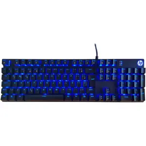 Teclado Gamer Mecânico HP GK400F LED Azul Switch Blue ABNT2 Preto Teclado Gamer Mecânico HP GK400F LED Azul Switch Blue ABNT2 Preto