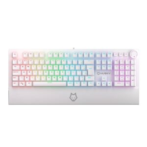 Teclado Gamer Mecânico Husky Anchorage Full-Size RGB Switch Gateron EF Brown ABNT2 Branco HTG200BRMA Teclado Gamer Mecânico Husky Anchorage Full-Size RGB Switch Gateron EF Brown ABNT2 Branco HTG200BRMA