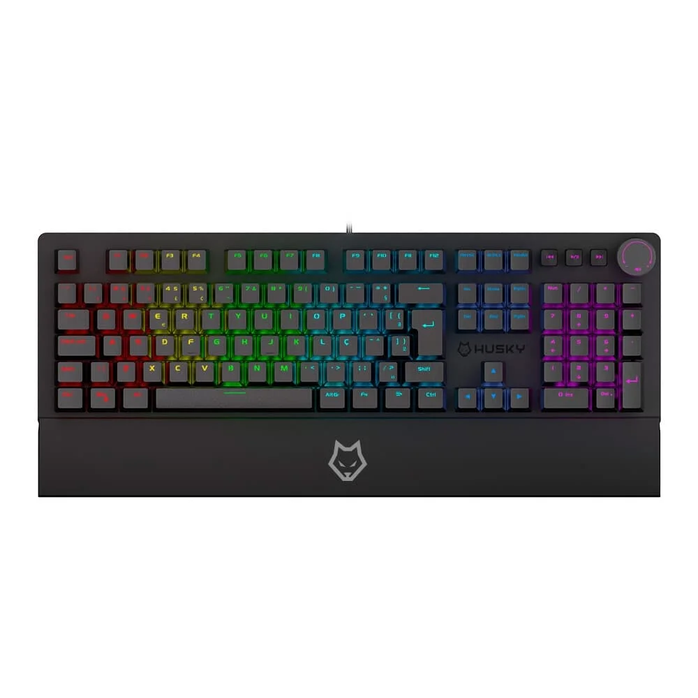 Teclado Gamer Mecânico Husky Anchorage Full-Size RGB Switch Gateron EF Brown ABNT2 Preto HTG200PTMA