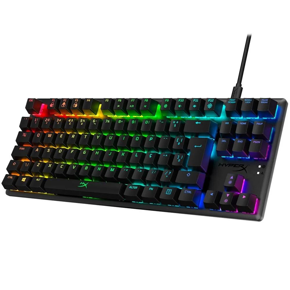 Teclado Gamer Mecânico HyperX Alloy Origins Core RGB Switch HyperX Red ABNT2 Preto 4P5P3A2#AC4