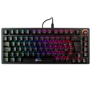 Teclado Gamer Mecânico Kalkan Blaze Pro 75% Gasket RGB Switch YH Brown ABNT2 Preto KLK00016 Teclado Gamer Mecânico Kalkan Blaze Pro 75% Gasket RGB Switch YH Brown ABNT2 Preto KLK00016